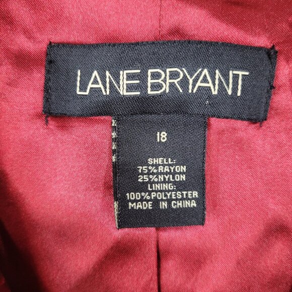 Lane Bryant Crushed Red Velvet Jacket Plus 18 Blazer Romantic Whimsigoth Goth - Picture 5 of 5